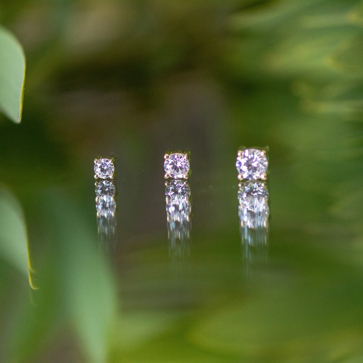14k Prong with White CZ